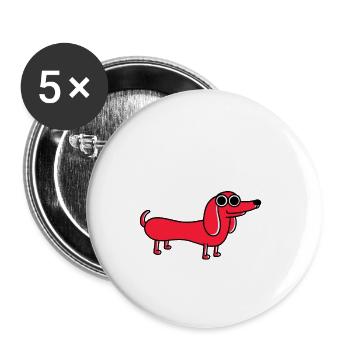 Don't Trip Over My Weiner - Buttons groß 56 mm (5er Pack) - Weiß - Vorne