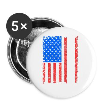 Wyoming Usa flaggen geschenk - Buttons groß 56 mm (5er Pack) - Weiß - Vorne