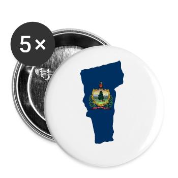 Vermont house gift - Buttons large 2.2''/56 mm (5-pack) - white - Front