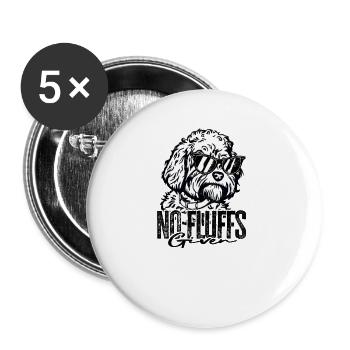 No fluffs given - goldendoodle - Buttons large 2.2''/56 mm (5-pack) - white - Front