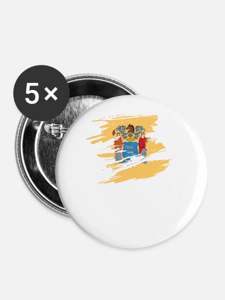New jersey stolz geschenk - Buttons groß 56 mm (5er Pack) - Weiß