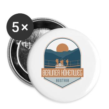 Berliner Höhenweg – Österreich - Buttons groß 56 mm (5er Pack) - Weiß - Vorne