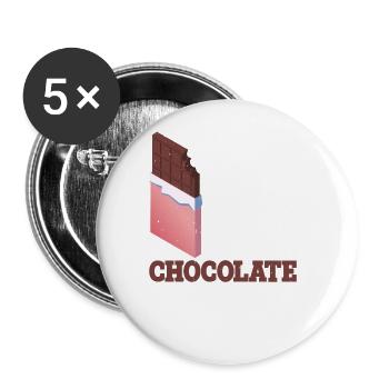 Give Me The Chocolate And Nobody Gets Hurt 2 - Buttons large 2.2''/56 mm (5-pack) - white - Front