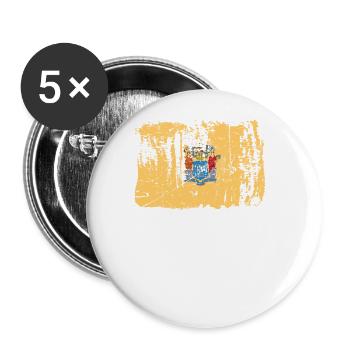 New jersey proud gift - Buttons large 2.2''/56 mm (5-pack) - white - Front