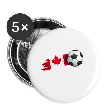 Cadeau Canada Football - Lot de 5 grands badges (56 mm) - blanc - Devant