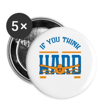 Try Doing It While Holding Your Breath - Buttons large 2.2''/56 mm (5-pack) - white - Front