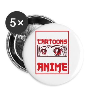 It's Not Cartoons, It's Anime - Buttons groß 56 mm (5er Pack) - Weiß - Vorne