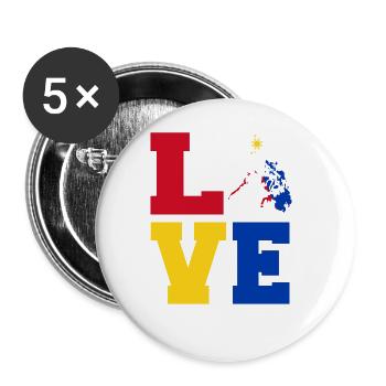 Liebes-philippinen-geschenk - Buttons groß 56 mm (5er Pack) - Weiß - Vorne