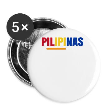 Geschenk Der Philippinen - Buttons groß 56 mm (5er Pack) - Weiß - Vorne