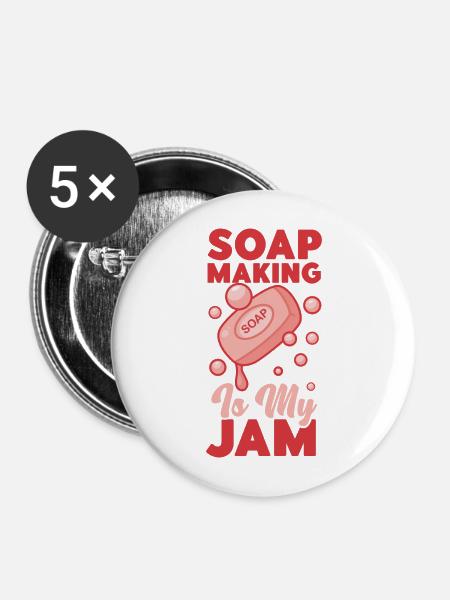 Soap Making Crafting Soap Making - Buttons groß 56 mm (5er Pack) - Weiß