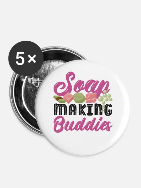 Soap Making Crafting Soap Making - Buttons groß 56 mm (5er Pack) - Weiß