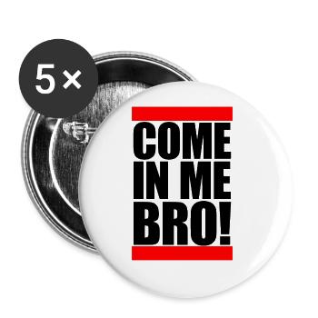 LGBT Rainbow Gay Pride Homo Lesbian Gay - Buttons large 2.2''/56 mm (5-pack) - white - Front