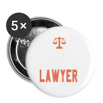 Trust Me I'm A Lawyer Awesome Cool T-Shirt Present - Buttons large 2.2''/56 mm (5-pack) - white - Front
