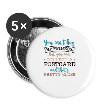 Deltiology-karte Colleting Deltiologist-postkarte - Buttons groß 56 mm (5er Pack) - Weiß - Vorne