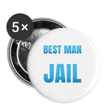 Ich Bin Der Trauzeuge Und Es Ist Meine Aufgabe, - Buttons groß 56 mm (5er Pack) - Weiß - Vorne