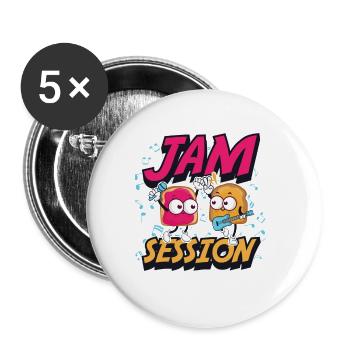 Jam Session - Lot de 5 grands badges (56 mm) - blanc - Devant