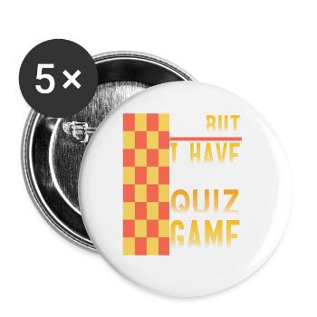 Sorry But I Have To Play Quiz Game Retro Present - Buttons large 2.2''/56 mm (5-pack) - white - Front
