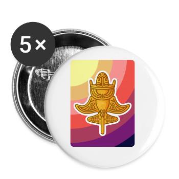 Théorie des anciens astronautes Quimbaya Avion - Lot de 5 grands badges (56 mm) - blanc - Devant