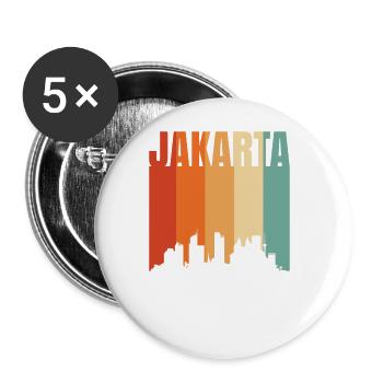 Jakarta - Buttons large 2.2''/56 mm (5-pack) - white - Front