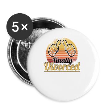 Divorce Separation Marriage Ex Divorce Party - Buttons large 2.2''/56 mm (5-pack) - white - Front