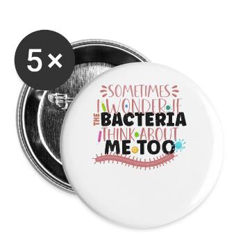 Microbiologist Microbiology Lab Staph Biology - Buttons large 2.2''/56 mm (5-pack) - white - Front