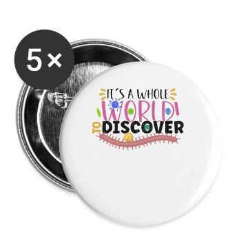 Microbiologist Microbiology Lab Staph Biology - Buttons large 2.2''/56 mm (5-pack) - white - Front
