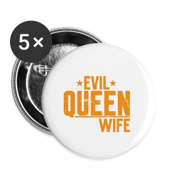 Ma méchante reine préférée est ma femme 10 - Lot de 5 grands badges (56 mm) - blanc - Devant