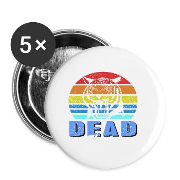 Forever Collecting Dead Things Retro Vintage - Buttons groß 56 mm (5er Pack) - Weiß - Vorne