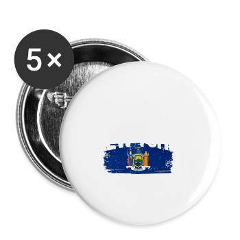 New York - Buttons groß 56 mm (5er Pack) - Weiß - Vorne