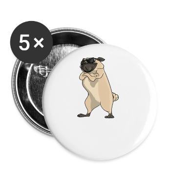 Best Pug Mom Ever - Buttons large 2.2''/56 mm (5-pack) - white - Front