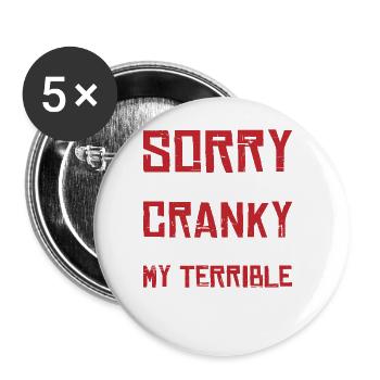 Désolé si je suis grincheux, je suis dans mes terribles années 30 maintenant19 - Lot de 5 grands badges (56 mm) - blanc - Devant