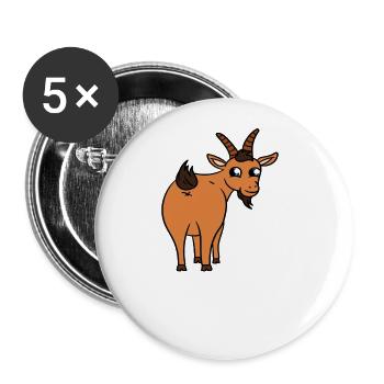 Chaque jour est le jour de la chèvre - Lot de 5 grands badges (56 mm) - blanc - Devant