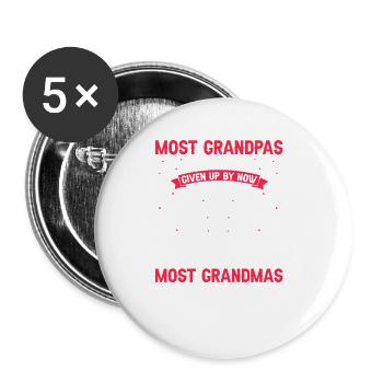 I'm Not Like Most Grandpas Cool Awesome Runner - Buttons large 2.2''/56 mm (5-pack) - white - Front