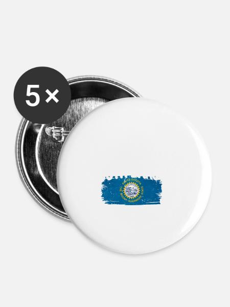 South Carolina - Buttons groß 56 mm (5er Pack) - Weiß