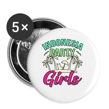 Indonesia - Buttons large 2.2''/56 mm (5-pack) - white - Front
