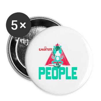 My Horse Is Smarter Than The Most People Funny - Buttons large 2.2''/56 mm (5-pack) - white - Front
