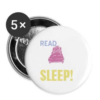 If You Can Read This Then Let Me Sleep! Funny - Buttons groß 56 mm (5er Pack) - Weiß - Vorne