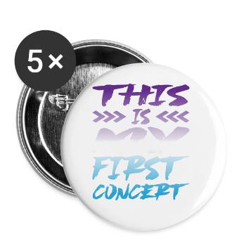 This is My First Concert 36 - Buttons large 2.2''/56 mm (5-pack) - white - Front