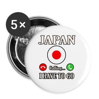 Japan - Buttons groß 56 mm (5er Pack) - Weiß - Vorne