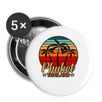 Thaïlande - Lot de 5 grands badges (56 mm) - blanc - Devant