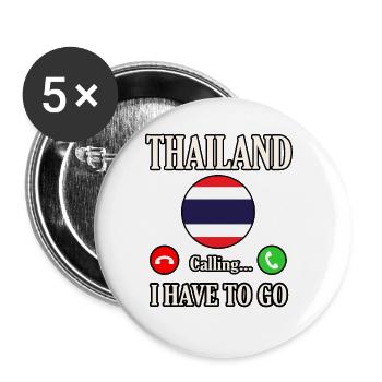 Thaïlande - Lot de 5 grands badges (56 mm) - blanc - Devant