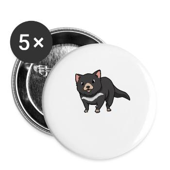 Kawaii Tasmanian Devil - Buttons large 2.2''/56 mm (5-pack) - white - Front