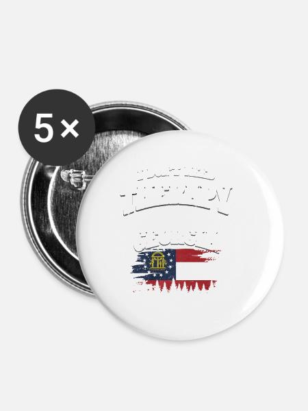 Georgia - Buttons groß 56 mm (5er Pack) - Weiß