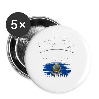 Idaho - Buttons large 2.2''/56 mm (5-pack) - white - Front