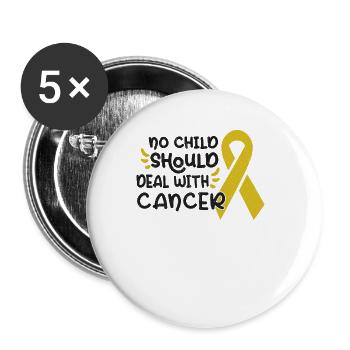 Childhood Cancer Awareness Month Mom Mother Gift - Buttons large 2.2''/56 mm (5-pack) - white - Front