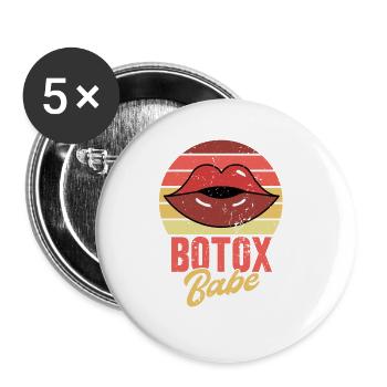 Botox - Buttons large 2.2''/56 mm (5-pack) - white - Front