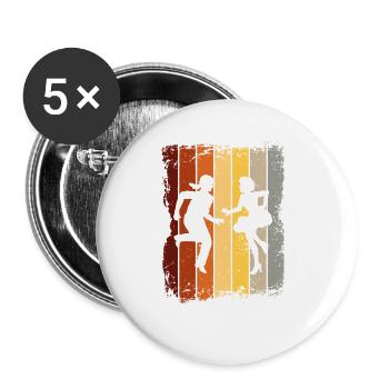 Samba - Buttons groß 56 mm (5er Pack) - Weiß - Vorne