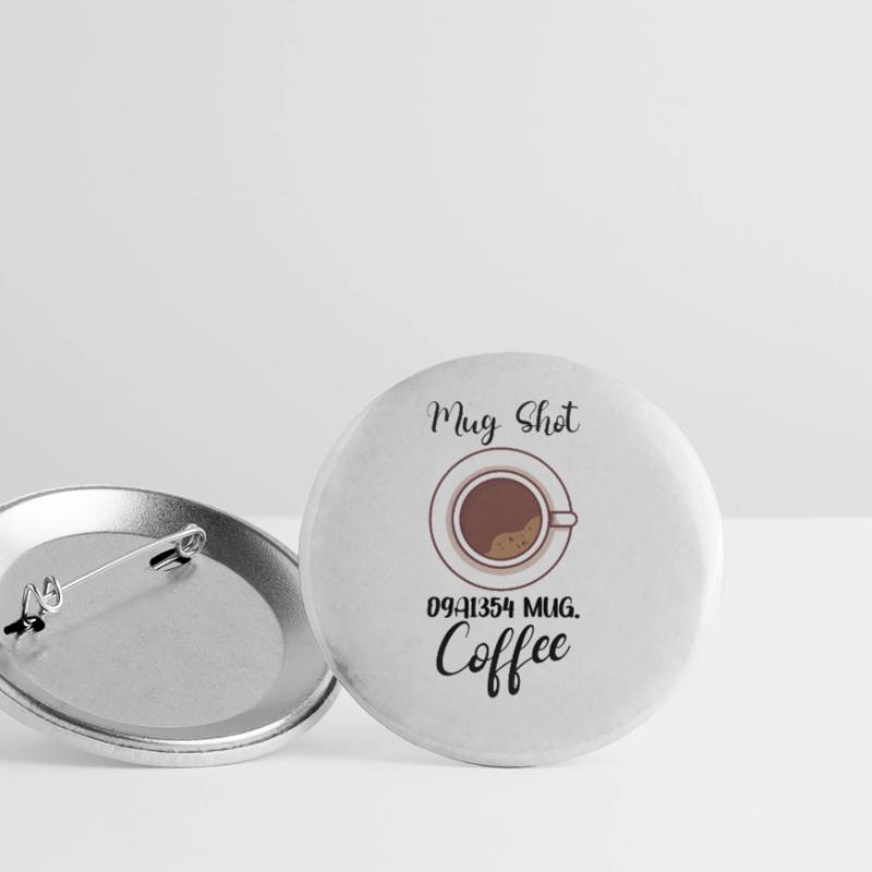 Coffee Lover Caffeine Molecule Java Latte Espresso Buttons large 2.2''/56 mm (5-pack)
