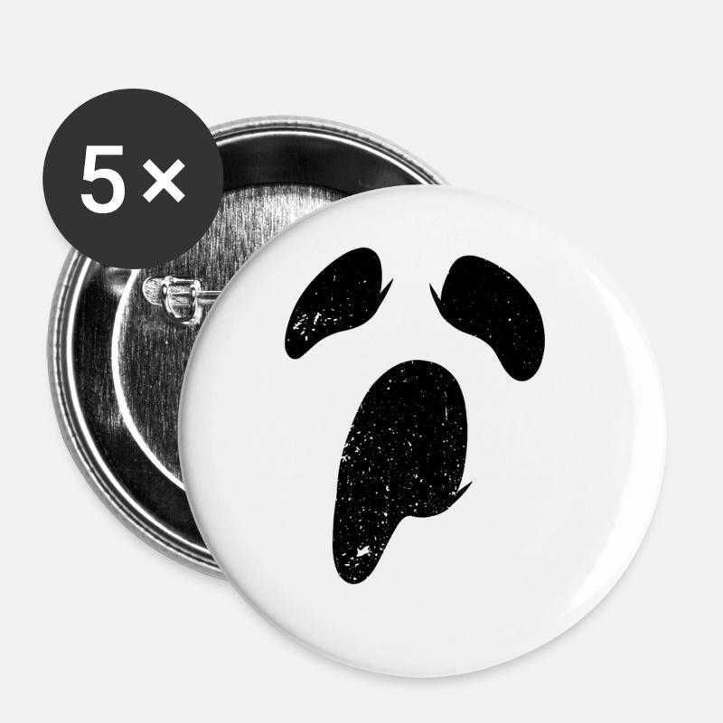 Ghost Costume Ghost Halloween Ghost - Buttons large 2.2''/56 mm (5-pack) - white