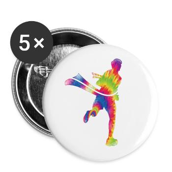 Running Runner Half Marathon Cravate - Lot de 5 grands badges (56 mm) - blanc - Devant